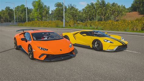 Fh Drag Race Lamborghini Huracan Performante Vs Ford Gt