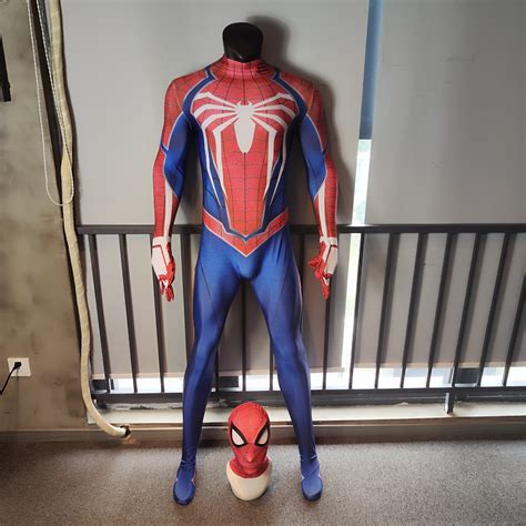 Spider Man PS4 Suit Bodysuit Costume Cosplay Peter Parker for - Etsy