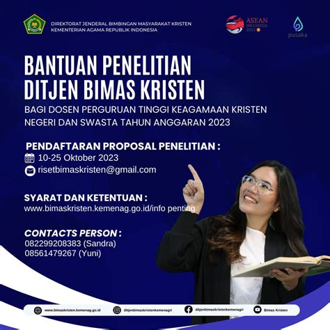 Ditjen Bimas Kristen Buka Pendaftaran Program Bantuan Penelitian Bagi