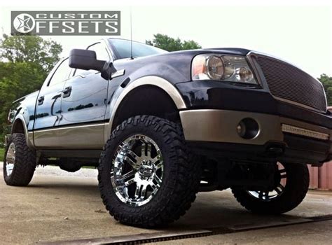 Wheel Offset 2005 Ford F 150 Super Aggressive 3 Suspension Lift 6 Custom Rims Custom Rims