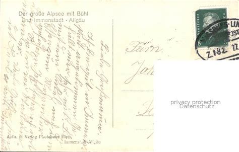 Postkarte Carte Postale 41608331 Immenstadt Allgaeu Alpsee Mit Buehl