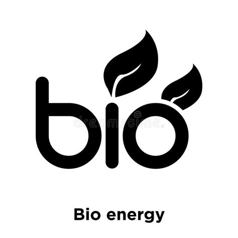 bio energy symbol icon vector isolated  white background logo stock