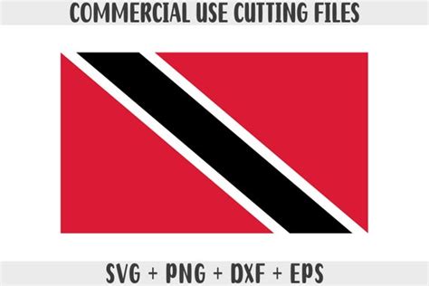 Trinidad And Tobago Flag SVG Original Colors Trinidad And Etsy