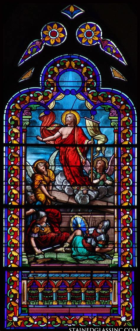 The Resurrection In Glory Religious Stained Glass Window