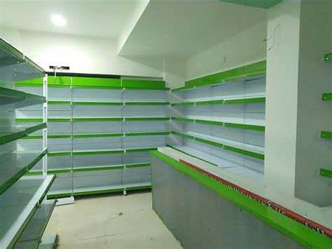 Mild Steel Shelves Grocery Display Rack For Supermarket Free