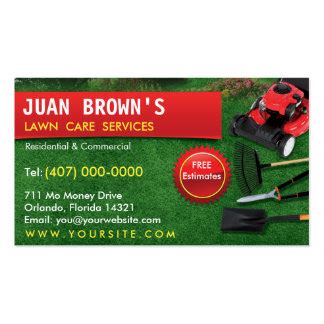 Lawn Mowing Business Cards & Templates | Zazzle