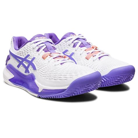 Tenis Asics Gel Resolution 9 Clay Femenino Blanco New Asics