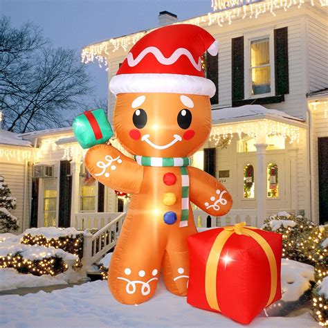 amazoncom christmas inflatables outdoor decoration ft gingerbread