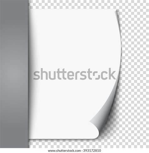 New White Page Curl On Blank Stock Vector Royalty Free