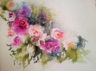 Aquarell Rosen Edeltraud Steurer