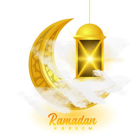 Ramadan Kareem Testo Saluto Con D Luna E Lanterna Islamica Png Clipart