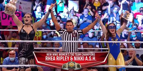 Rhea Ripley And Nikki A S H Win WWE Women S Tag Team Championship On Raw