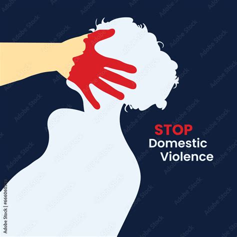 Stop Domestic Violence Creative Social Issue Flat Illustration