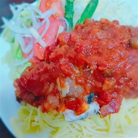 サバ缶トマトソースのスパゲティ砂糖味屋キッチン Snapdish スナップディッシュ Id1sk8qa