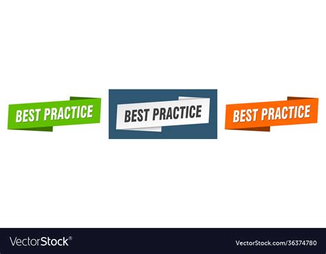 Best Practice Banner Practice Ribbon Label Vector Image