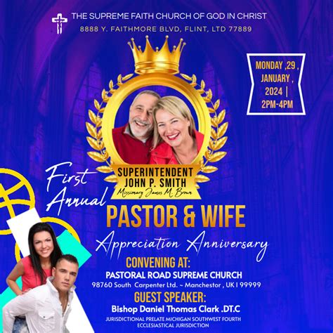 Copy Of Pastor And Wife Appreciation Pastor And Wife Postermywall