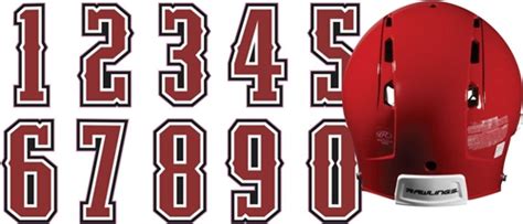 RBO Baseball Helmet Number Decals & Stickers | TAGSports