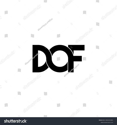 Dof Typography Letter Monogram Logo Design Stock Vector (Royalty Free ...