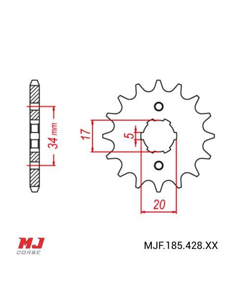 Front Sprocket Macbor Stormer 125 R 20mm Axle MJ Corse