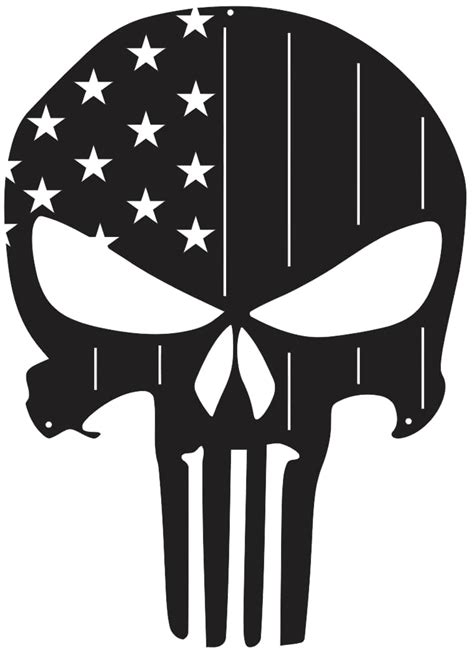 American Flag Punisher Skulls For Silhouette Free CDR Vectors Art Dezin