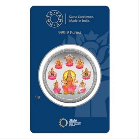 Polished K Gm Aastha Laxmi Purity Gm Silver Coin At