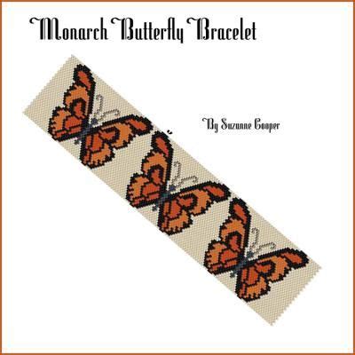 Monarch Butterfly Bracelet Bead Patterns In Seed Bead