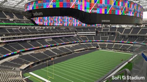 Sofi Stadium Unveils 4k Dual Sided Videoboard Football Stadium Digest