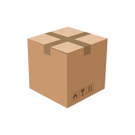 vector cardboard box   vector art  vecteezy