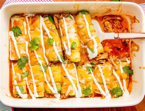 Zucchini Enchiladas Give The Classic A Veggie Twist Recipe Recipes