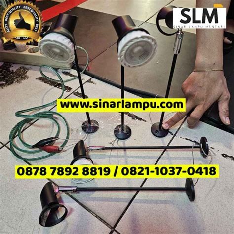 Kap Fitting Spot MR16 Tusuk Body Hitam Tinggi 20cm SNI Sinar Lampu