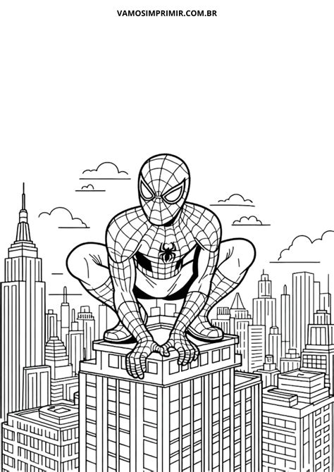 Desenho Do Homem Aranha Colorido