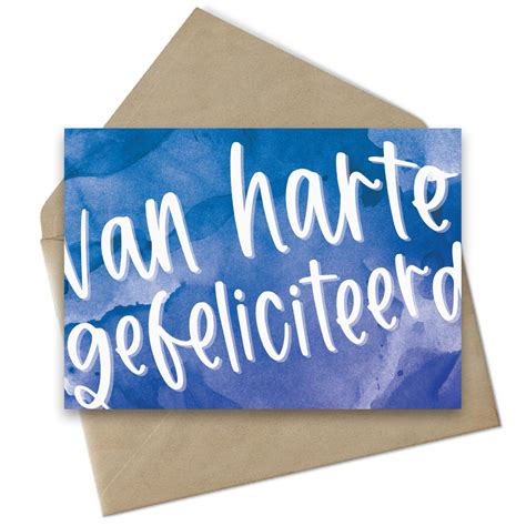 Van Harte Gefeliciteerd Wenskaart Creanna Handmade