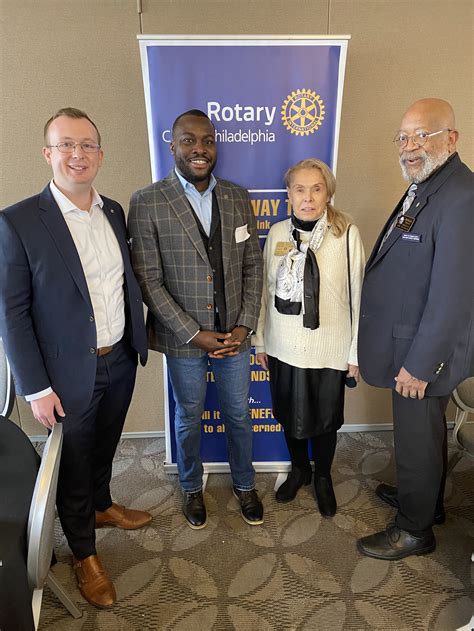 Rotary International Vice President Visits Philadelphia Club Addresses