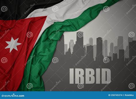 Irbid City Hashemite Kingdom Of Jordan Map Vector Illustration