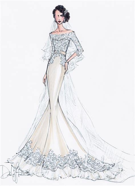 375 best Wedding Gown Sketches images on Pinterest | Fashion drawings ...