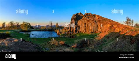 Polygonal structures of basalt columns, natural monument Panska skala ...