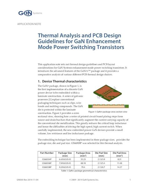 Pdf Pcb Design Guideline And Thermal Analysis For Gan Thermal