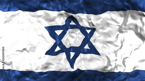 Israel Flag Animated Waving Flag Composed By A Blue David Star Made Of