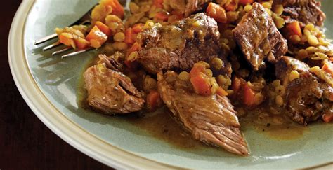 Braised Chuck Steaks With Savory Lentils Tonys Meats And Market