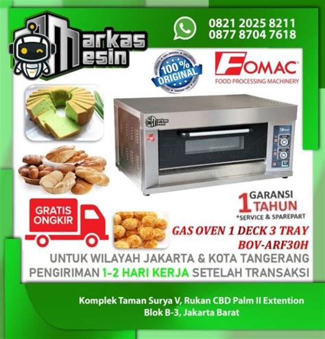 Jual Gas Oven Roti Deck Tray Pemanggang Roti Bov Arf H Fomac Di