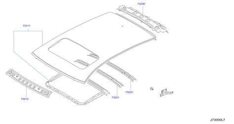 2008 Infiniti Roof Luggage Carrier Side Rail Right 73820 6WY0A