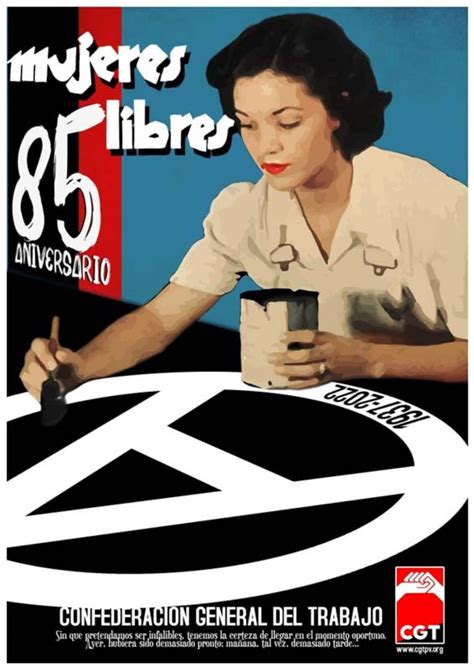 85 Aniversario De Mujeres Libres Rojo Y Negro