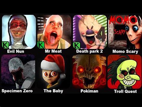 Evil Nun Mr Meat Ice Scream 4 Momo Scary Specimen Zero The Baby In