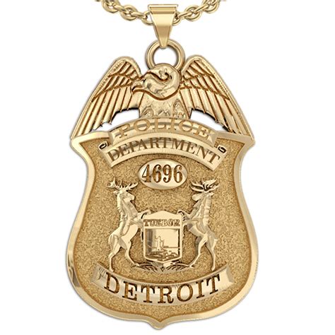 Personalized Police Badge Necklace Or Charm Shape 8 Pg98284