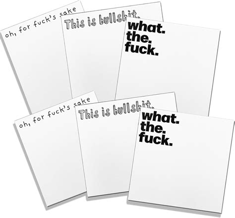 PCS Small Sticky Notes Mixed Styles Funny Sticky Notes X Fuck
