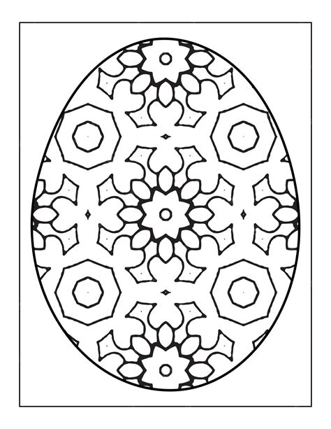 Osterei Mit Blumenmuster Zum Ausmalen Komplizierte Osterei Zum Ausmalen