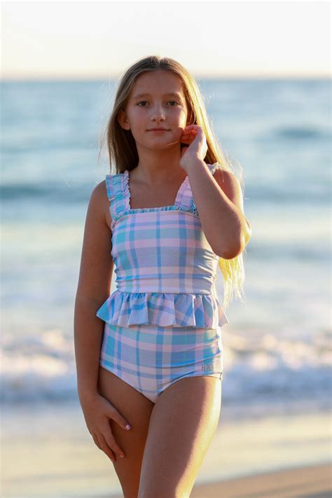 Tween Selena Plaid Tankini 56 Rad Swim