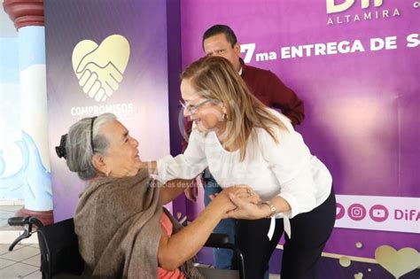 Entrega DIF Altamira por séptima ocasión sillas de ruedas y aparatos