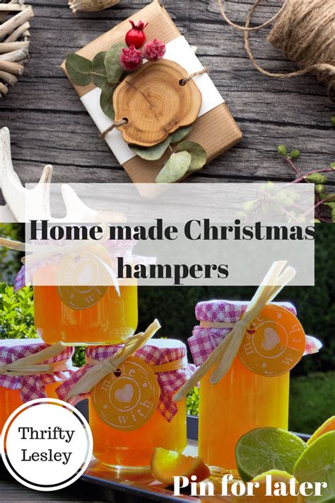 Homemade Christmas Hampers With Text Overlay