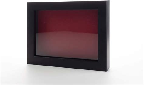 CountryArtHouse Black 12x24 Wood Shadow Box Display Frame With Red Acid